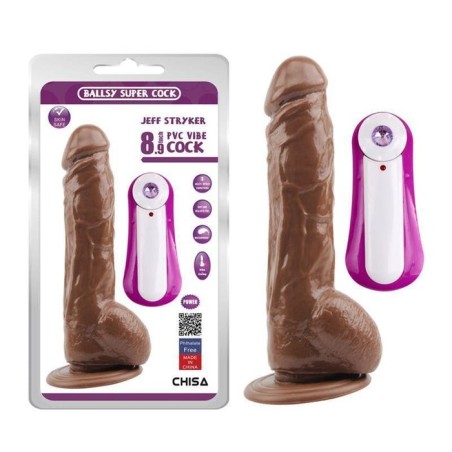 Vibrador jeff stryker 8.9 marron