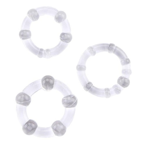 Anillos para el pene beaded transparente