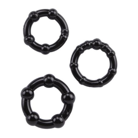 Anillos para el pene beaded negro