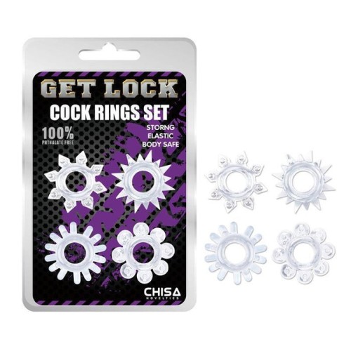 Set de anillos para el pene transparente
