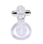 Anillo vibrador para el pene the tongue transparente
