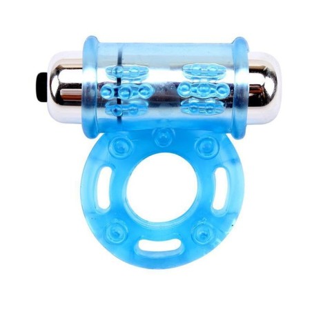 Anillo vibrador para el pene bull ring azul