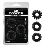 Kit 3 anillos pene gear up negro