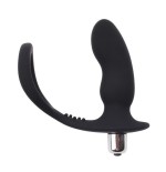 Anillo para el pene con plug anal negro