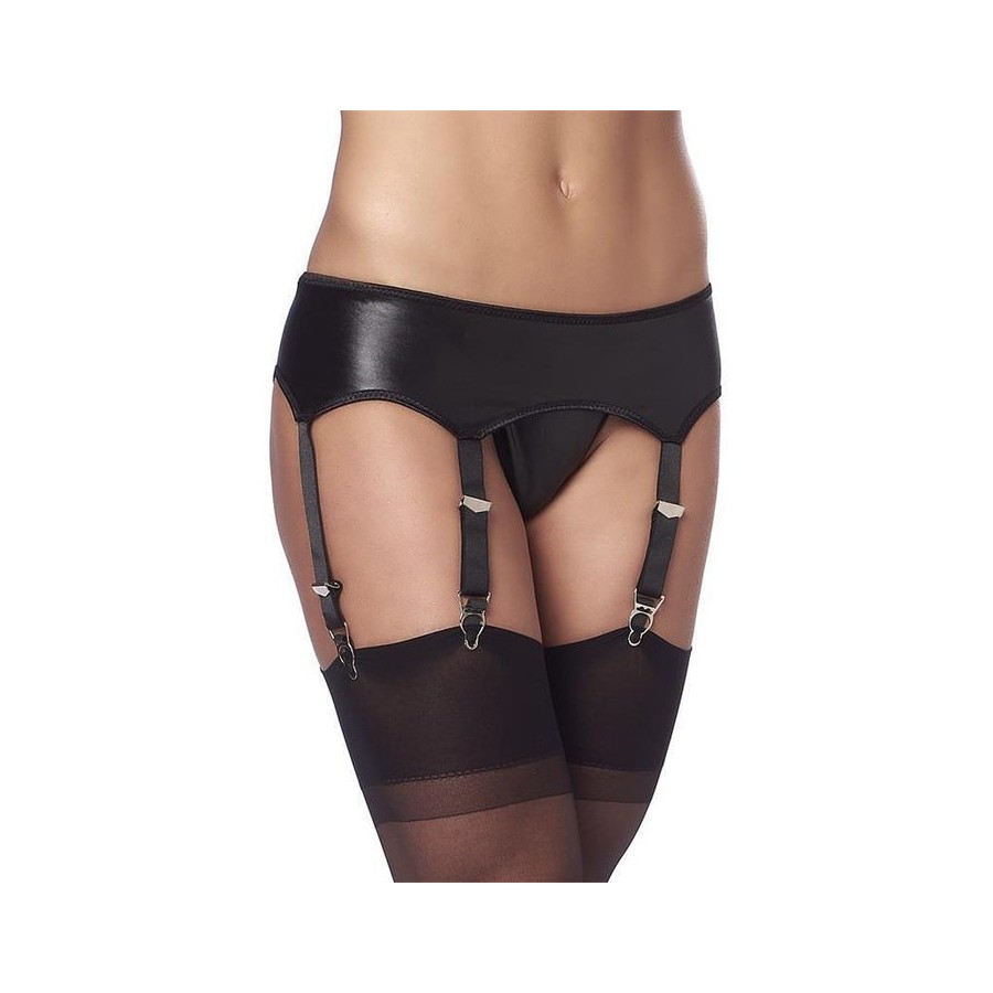 Liguero wetlook con braguitas y medias