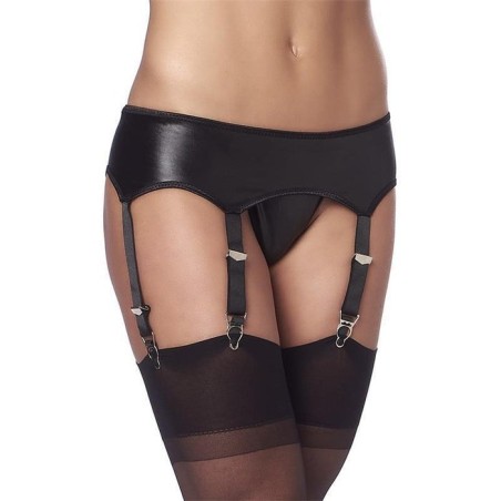 Liguero wetlook con braguitas y medias