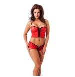 Conjunto de top y culotte rimba amorable  color rojo talla única
