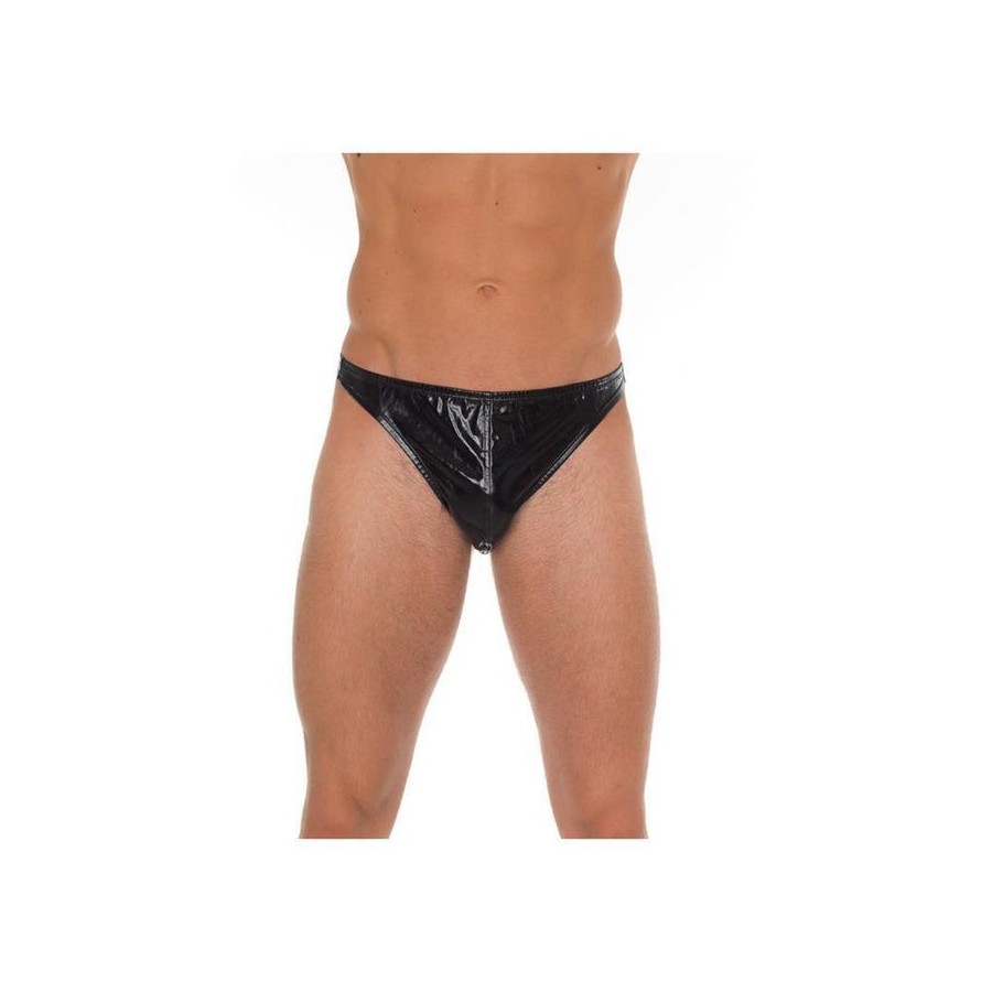Tanga negro brillante talla única