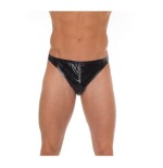 Tanga negro brillante talla única