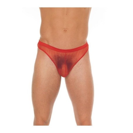 Tanga rejilla rojo talla única