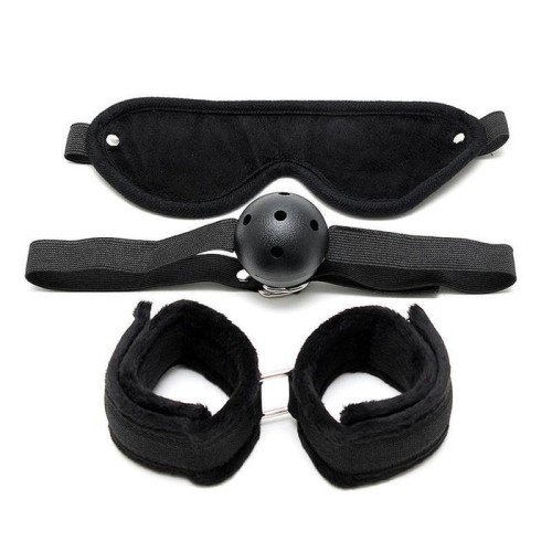 Rimba bondage play set de bondage 3 piezas color negro