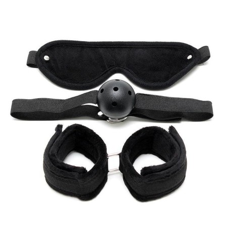 Rimba bondage play set de bondage 3 piezas color negro