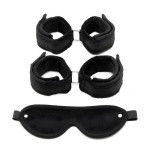 Rimba bondage play set de esposas para muñecas y tobillos color negro