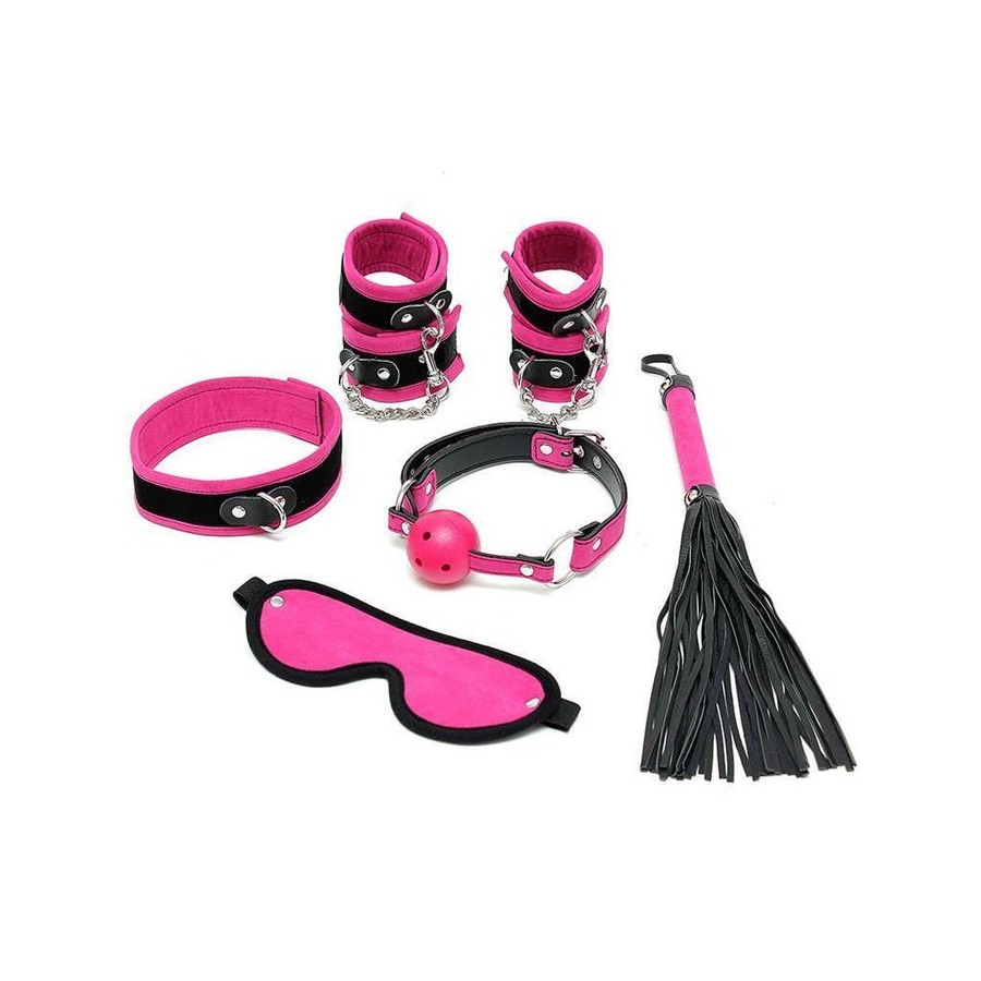 Rimba bondage play set de bondage 6 piezas color rosa