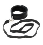 Collar con correa ajustable color negro