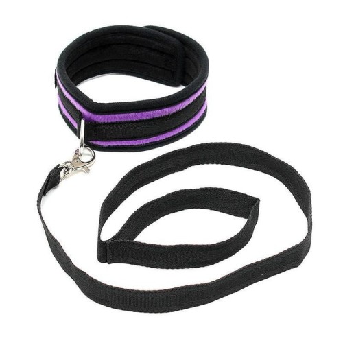 Collar con correa ajustable púrpura