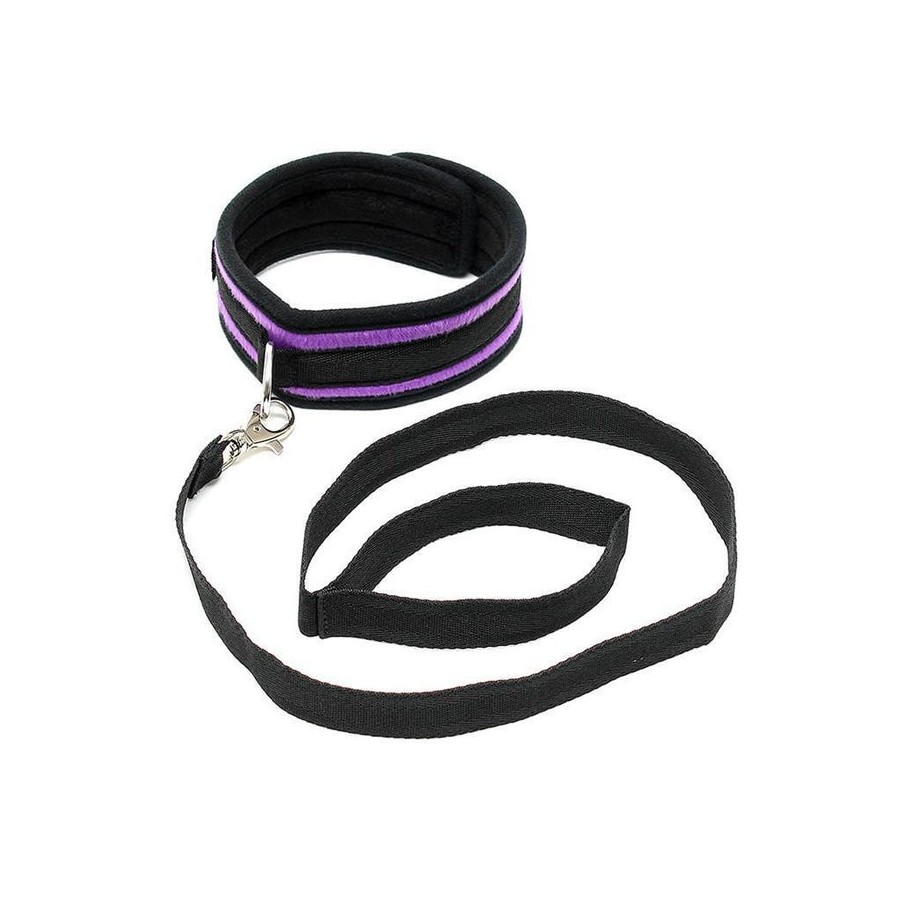 Collar con correa ajustable púrpura