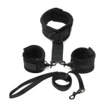 Collar y esposas desmontables  negro ajustables