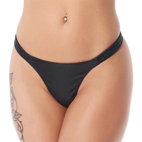 Rimba bondage play tanga color negro elástico