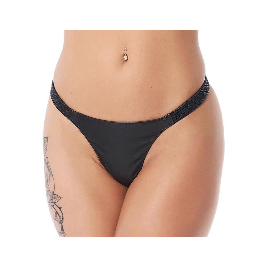 Rimba bondage play tanga color negro elástico