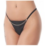 Rimba bondage play tanga con cadena color negro