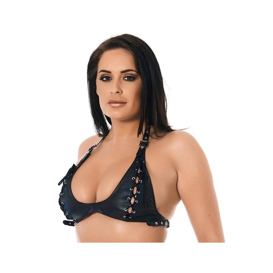 Sujetador  rimba bondage play  con lazos de cuero ajustable