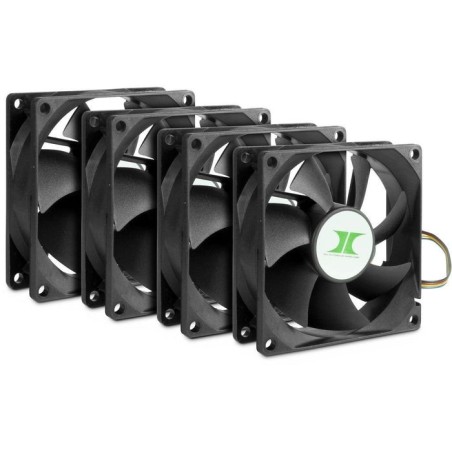 Inter-tech 88887290 ventilador de pc carcasa del ordenador 8 cm 4 pieza(s) negro