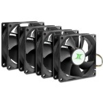 Inter-tech 88887290 ventilador de pc carcasa del ordenador 8 cm 4 pieza(s) negro