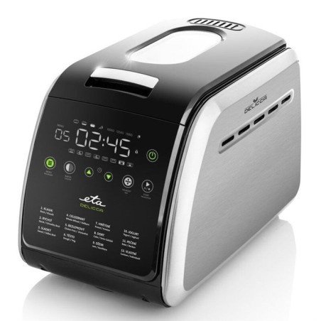 Eta panificadora delicca ii eta714990030 850 w, 12 programas negro/acero inoxidable