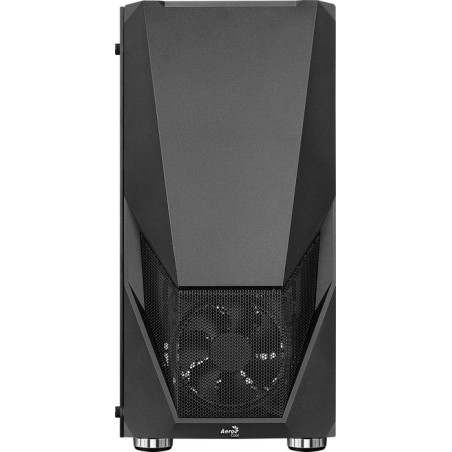 Caja pc aerocool zauron black 2*usb3.0 usb2.0 audio hd gpu hasta 325mm panel lateral transparente ventilador saturn 12 frgb atx