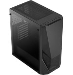 Caja pc aerocool zauron black 2*usb3.0 usb2.0 audio hd gpu hasta 325mm panel lateral transparente ventilador saturn 12 frgb atx