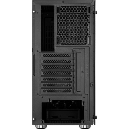 Caja pc aerocool zauron black 2*usb3.0 usb2.0 audio hd gpu hasta 325mm panel lateral transparente ventilador saturn 12 frgb atx