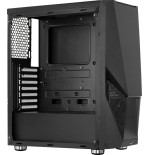 Caja pc aerocool zauron black 2*usb3.0 usb2.0 audio hd gpu hasta 325mm panel lateral transparente ventilador saturn 12 frgb atx