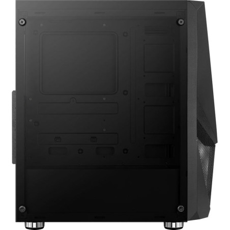 Caja pc aerocool zauron black 2*usb3.0 usb2.0 audio hd gpu hasta 325mm panel lateral transparente ventilador saturn 12 frgb atx