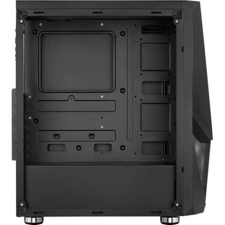 Caja pc aerocool zauron black 2*usb3.0 usb2.0 audio hd gpu hasta 325mm panel lateral transparente ventilador saturn 12 frgb atx