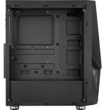Caja pc aerocool zauron black 2*usb3.0 usb2.0 audio hd gpu hasta 325mm panel lateral transparente ventilador saturn 12 frgb atx
