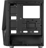 Caja pc aerocool zauron black 2*usb3.0 usb2.0 audio hd gpu hasta 325mm panel lateral transparente ventilador saturn 12 frgb atx