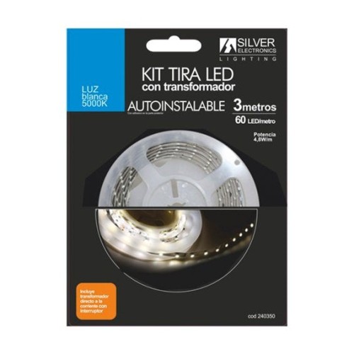 Kit tira led silver sanz 240350 3m -  4.8w - m -  5000k