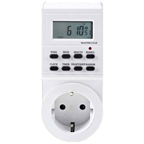 Programador de electricidad silver sanz 49401 digital -  semanal -  3600w -  250v -  16a -  50hz