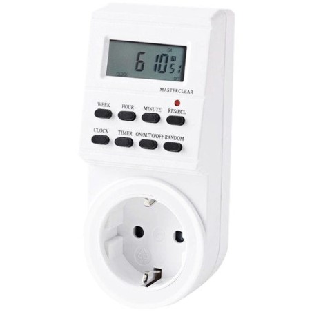 Programador de electricidad silver sanz 49401 digital -  semanal -  3600w -  250v -  16a -  50hz