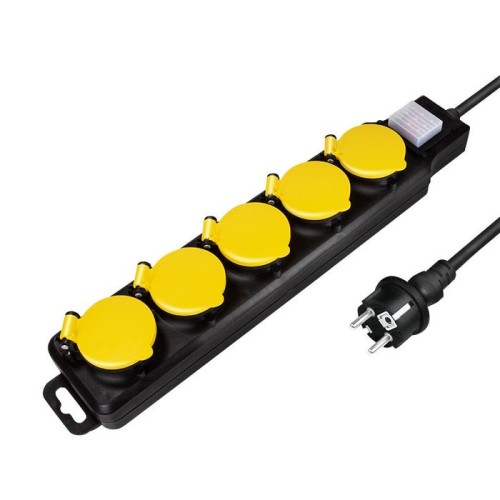 Logilink regleta de enchufes  de 5 tomas 5xcee 7/3 con interruptor exteriores