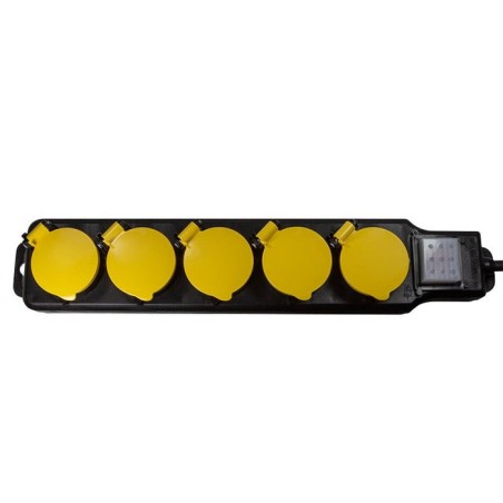 Logilink regleta de enchufes  de 5 tomas 5xcee 7/3 con interruptor exteriores