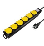 Logilink regleta de enchufes de 6 tomas, 6xcee 7/3, con interruptor, exteriores