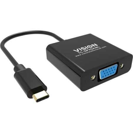 Vision tc-usbcvga/bl adaptador de cable de vídeo usb tipo c vga (d-sub) negro