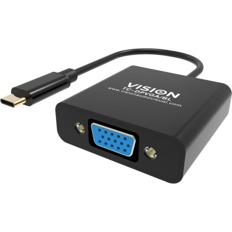 Vision tc-usbcvga/bl adaptador de cable de vídeo usb tipo c vga (d-sub) negro