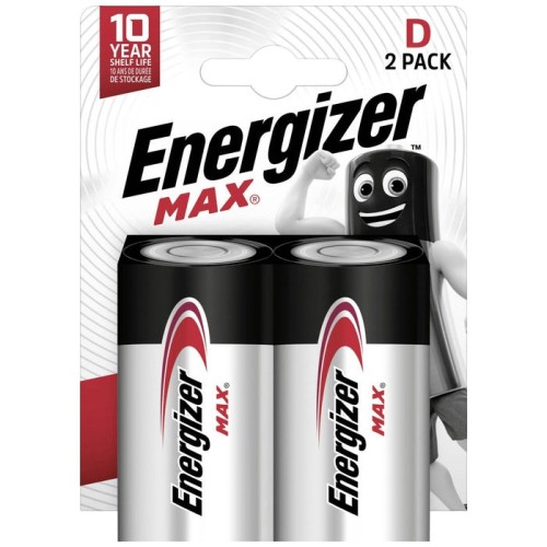 Pila energizer max d-lr20 alkaline 2unidades