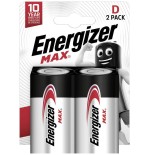 Pila energizer max d-lr20 alkaline 2unidades