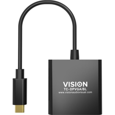 Vision tc-usbcvga/bl adaptador de cable de vídeo usb tipo c vga (d-sub) negro