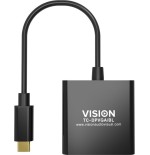 Vision tc-usbcvga/bl adaptador de cable de vídeo usb tipo c vga (d-sub) negro