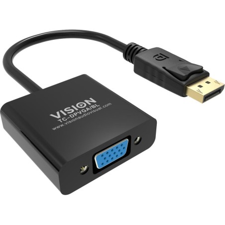 Vision tc-dpvga/bl adaptador de cable de vídeo displayport vga (d-sub) negro